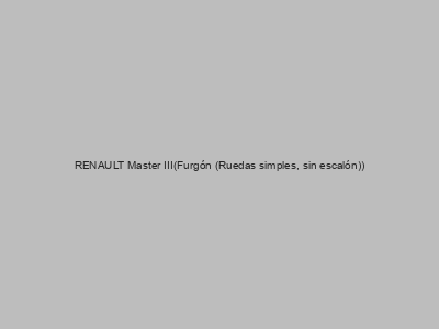 Kits electricos económicos para RENAULT Master III(Furgón (Ruedas simples, sin escalón))